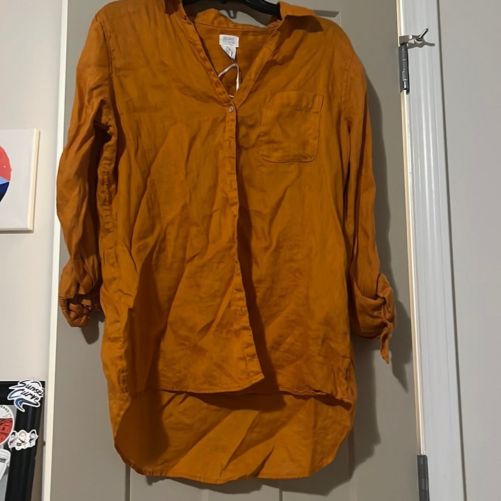 Rust orange Sigrid Olsen button up